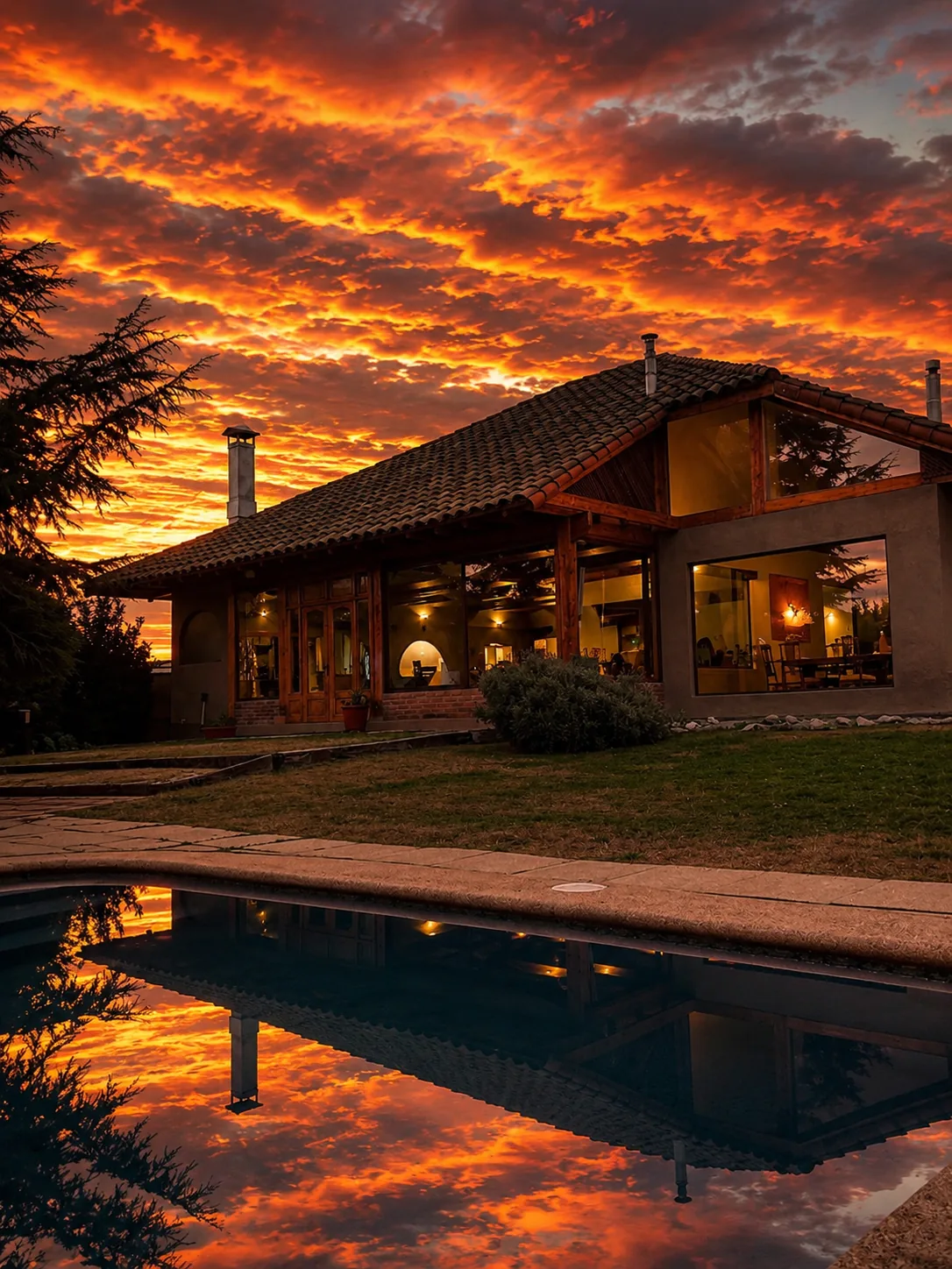 Jardín y piscina de Mitifuu